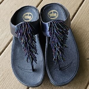 FitFlop Women's Beaded Sandals - Black